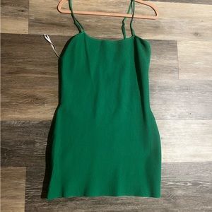 Babaton (Aritzia) Sculpt Knit Cami minidress.  Size XL / Kelly Green